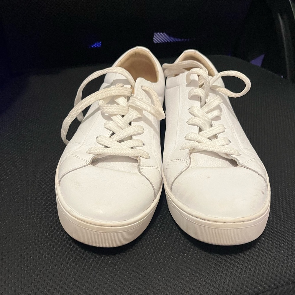 Mercanti Fiorentino Men’s White Leather Canvas Sneakers